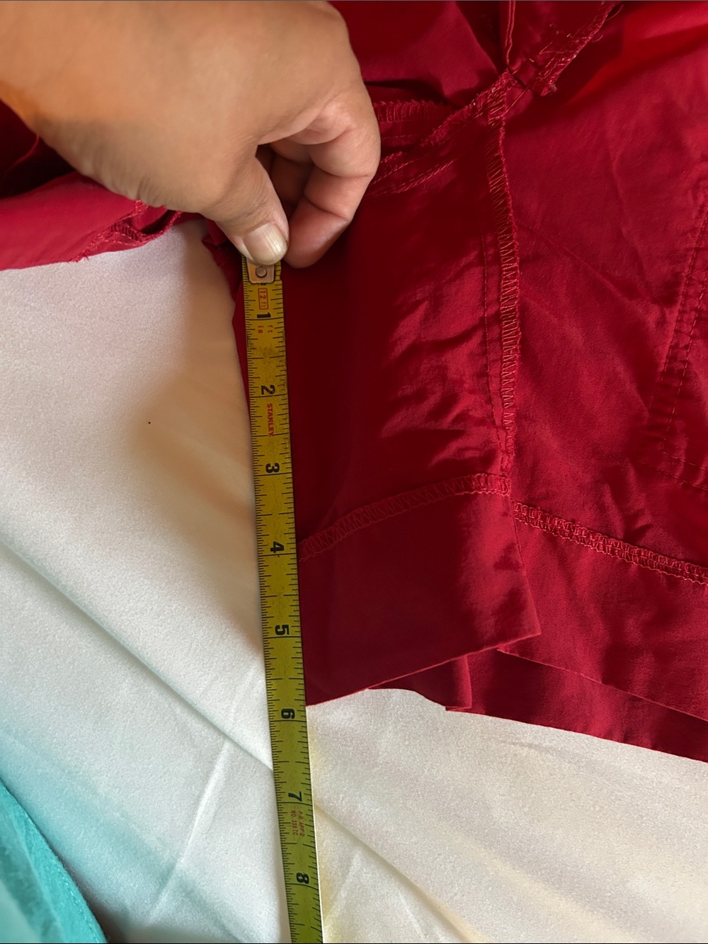 AFTCO Red Men's Cargo Shorts with Buttoned Pockets - Picture 9 of 10